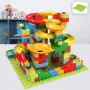 Marble Run Slide Building Block Set for Kids — Scene Building & Ball Track Construction Toy with Smiley Balls